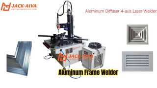 HVAC-Aluminium-Diffusorrahmen-Laserschweißmaschine | 4-Achsen-Faserlaserschweißgerät mit zwei Stationen